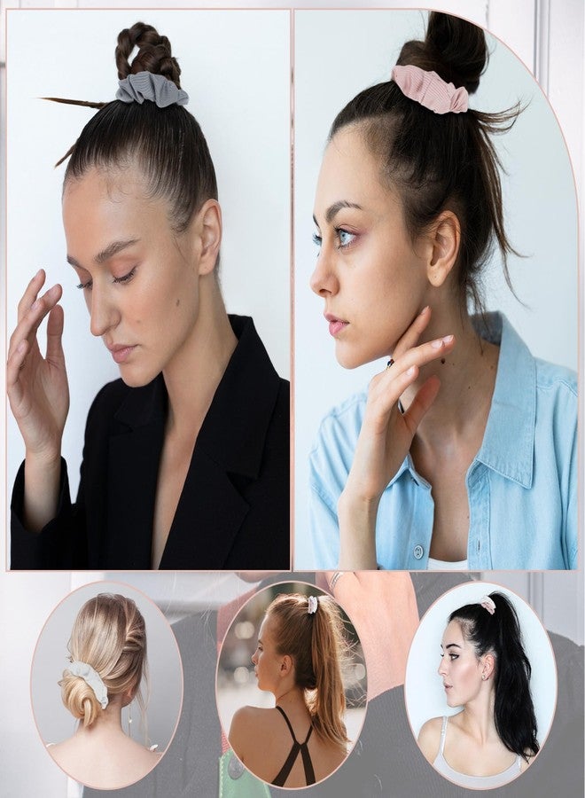 DOPENSPI 4PCS Zipper Scrunchies, Hidden Pocket Scrunchie Stash Scrunchie Hair Ties Large Ponytail Holder Hidden Pocket Hairs Accessories for Women Girls All Hair - Image 4